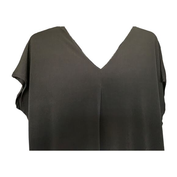 RACHEL ROY MIDI BODYCON DRESS, WOMENS, M, BLACK, CAP SLEE3VE, V-NECKLINE - Picture 6 of 11